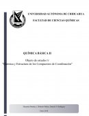 Química y estructura de los compuestos de coordinación