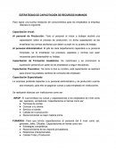ESTRATEGIAS DE CAPACITACIÓN DE RECURSOS HUMANOS