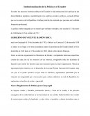 Institucionalización de la Policía en el Ecuador