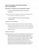 Actividad 2. El impacto de los programas sociales