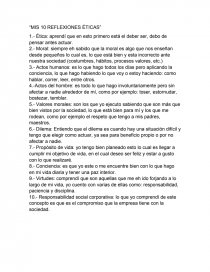 “MIS 10 REFLEXIONES ÉTICAS”. Página 1