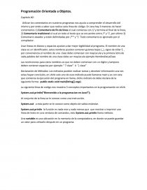Programación Orientada a Objetos. Página 1