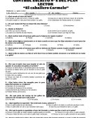 CONTROL ESCRITO N° 8 DEL PLAN LECTOR “El caballero Carmelo”