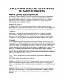 3 pasos para duplicar tus pacientes sin saber de marketing