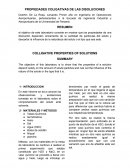 PROPIEDADES COLIGATIVAS DE LAS DISOLUCIONES