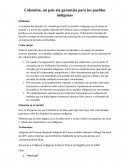 Colombia, un país sin garantías para los pueblos indígenas