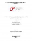Actitudes no éticas ante el poco reconocimiento del gobierno en 2009-2010