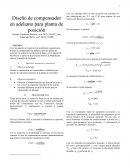 Diseño de compensador en adelanto para planta de posición