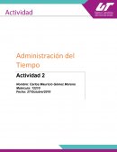 Administración del Tiempo Actividad 2