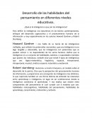 ¿Qué es la inteligencia o que son las inteligencias?