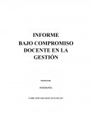 INFORME BAJO COMPROMISO DOCENTE EN LA GESTIÓN