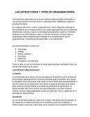 LAS ESTRUCTURAS Y TIPOS DE ORGANIZACIONES