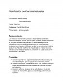 Planificación de Ciencias Naturales