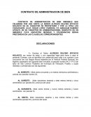 CONTRATO DE ADMINISTRACION DE BIEN