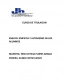 EMPATIA Y ALTRUISMO EN LOS ALUMNOS