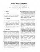 Calor de combustión Laboratorio de Propiedades Termodinámicas y de Transporte
