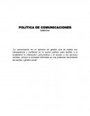 Politica de comunicaciones sobre gobierno