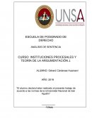 ESCUELA DE POSGRADO DE DERECHO ANÁLISIS DE SENTENCIA