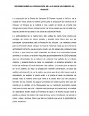 INFORME SOBRE LA PRODUCCIÓN DE LA PLANTA DE CEMENTO EL “PUENTE”