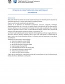 TÉCNICAS DE CARACTERIZACIÓN PARA MATERIALES POLIMÉRICOS