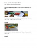 Practica 1 del estudio del trabajo Cubos ; Calculadora ; fotos