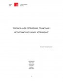 Portafolio de estrategias cognitivas y metacognitivas para el aprendizaje