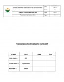 Procedimiento Movimiento de Tierra