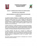 GUÍA PRÁCTICA DE LABORATORIO ANÁLISIS SENSORIAL DE ALIMENTOS: MÉTODO DE CALIFICACIÓN