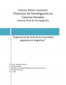 Experiencia de vida de la comunidad japonesa en Argentina