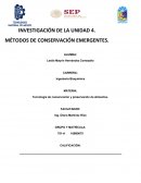 Tecnología de conservación y preservación de alimentos