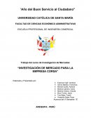 Investigación de mercado para la empresa Corsa