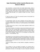 Isaac Hernández recibe el premio Benois de la Danse en Moscú