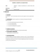 Memoria descriptiva de Arquitectura Vivienda multifamiliar