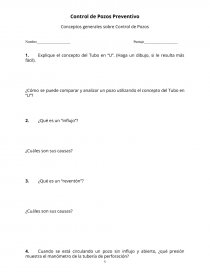Conceptos generales sobre Control de Pozos. Página 1