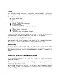 DERECHO LABORAL, demanda laboral. Página 1