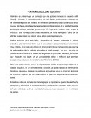 Critica a la calidad educativa