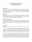 TRABAJO DE INVESTIGACIÓN: “LA DISCRIMINACIÓN”