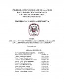 VIOLENCIA JUVENIL: “PANDILLA SALVA TRUCHA: ACABANDO CON LA TRANQUILIDAD DEL PUEBLO SALVADOREÑO”