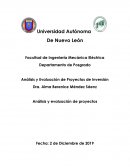 Análisis y Evaluación de Proyectos de Inversión