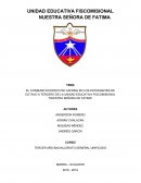 EL CONSUMO EXCESIVO DE CAFEÍNA EN LOS ESTUDIANTES DE OCTAVO A TERCERO DE LA UNIDAD EDUCATIVA FISCOMISIONAL “NUESTRA SEÑORA DE FÁTIMA”