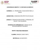EVIDENCIA DE APRENDIZAJE 3: MODELAJE DE RELACIÓN MÉDICO PACIENTE