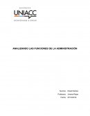 ANALIZANDO LAS FUNCIONES DE LA ADMINISTRACIÓN