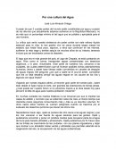 Por una cultura del agua