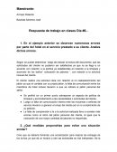 Respuesta de trabajo en clases