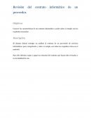 Revisión del contrato informático de un proveedor