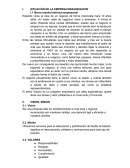 SITUACIÓN DE LA EMPRESA/ORAGNIZACION