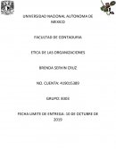ETICA DE LAS ORGANIZACIONES