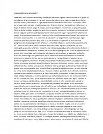 UNA EXPERIENCIA INOLVIDABLE. Página 1