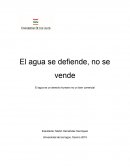 El agua no se vende se defiende
