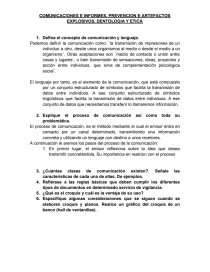 COMUNICACIONES E INFORMES PREVENCION DE ARTEFACTOS EXPLOSIVOS DE DEONTOLOGIA Y ETICA. Página 1